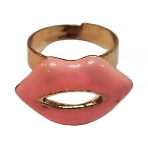 Pink Lips Adjustable Ring - Style 244